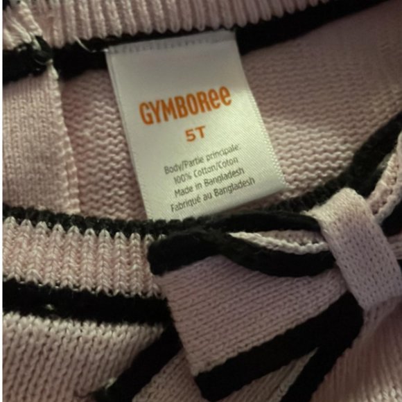 Gymboree Chic Pink & Black Long Sleeve Toddler Sweater Dress with Complimentary - Picture 7 of 9